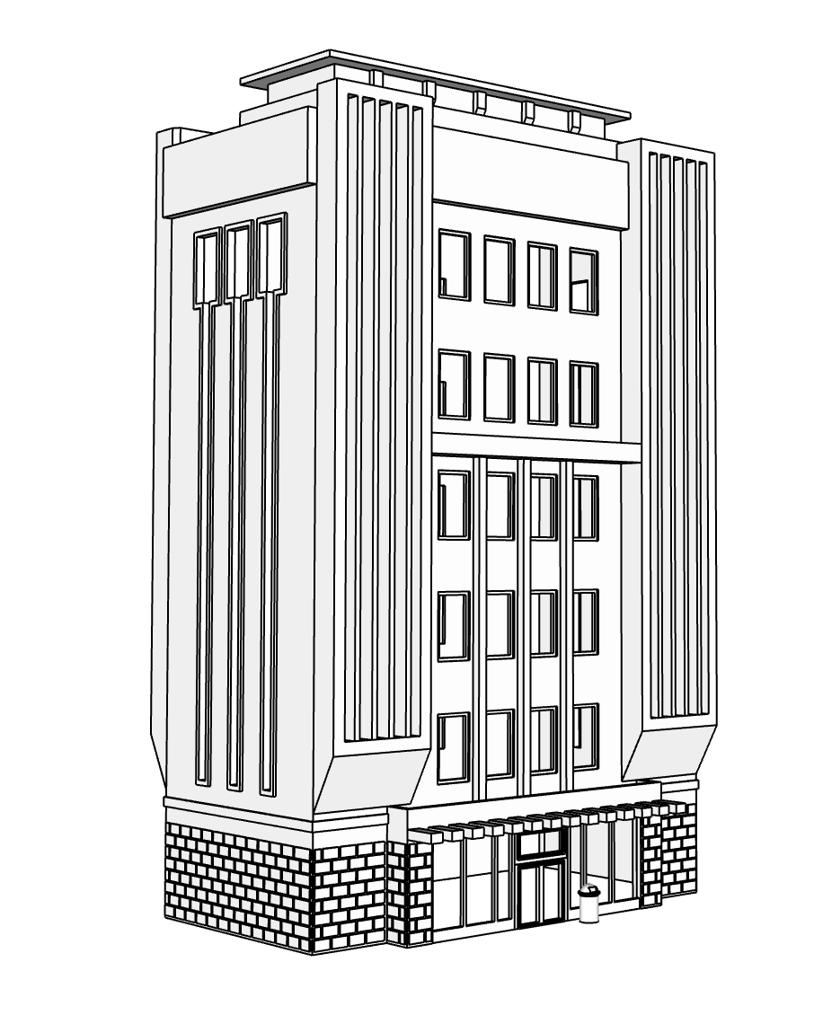 00104 - N Scale Model Kit - Copperplate Plaza