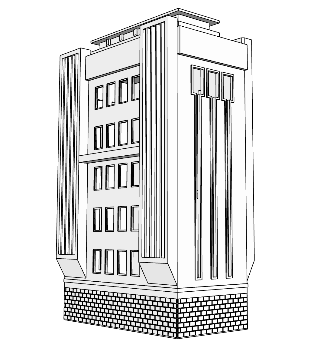 00104 - N Scale Model Kit - Copperplate Plaza