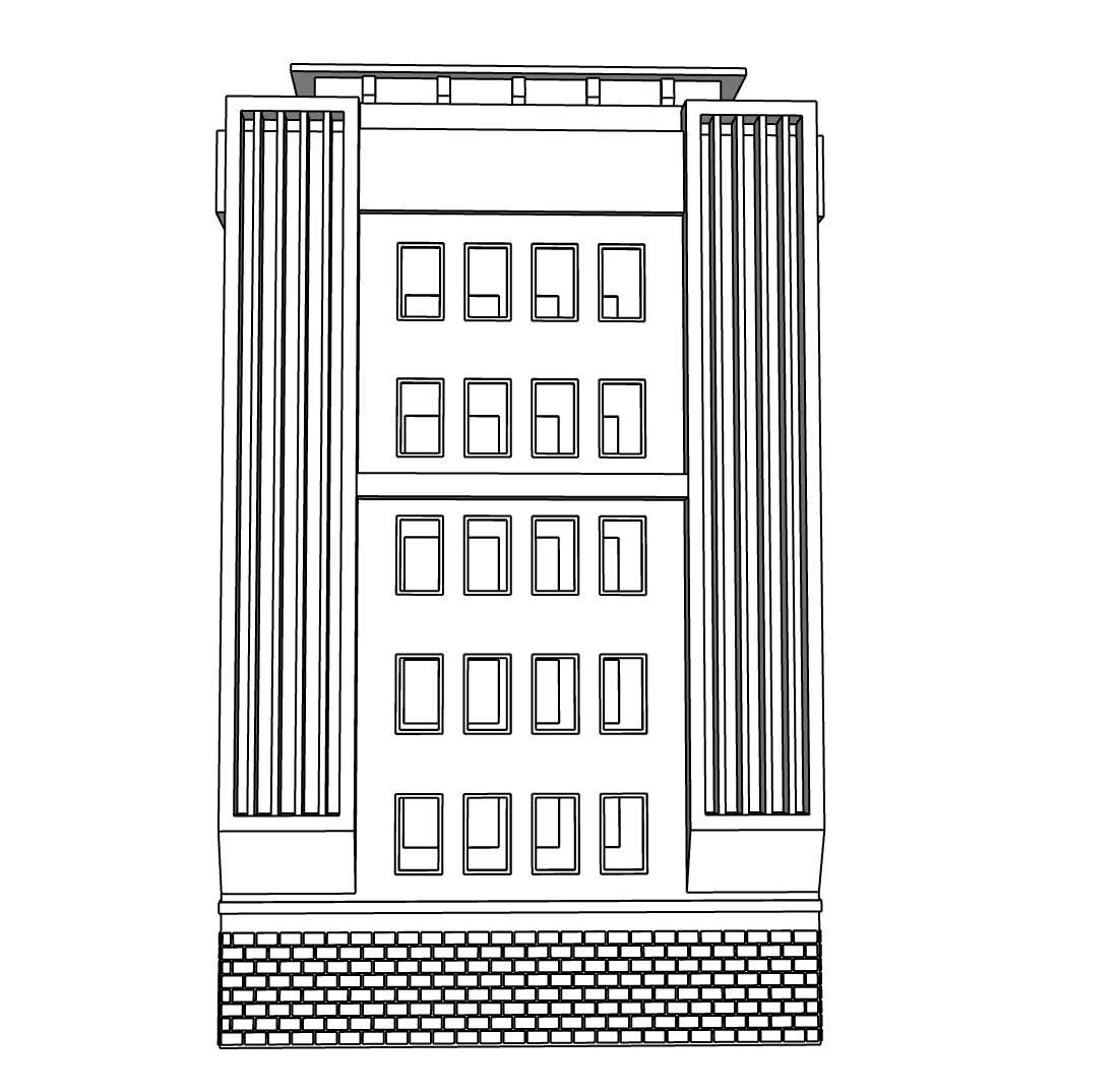 00104 - N Scale Model Kit - Copperplate Plaza
