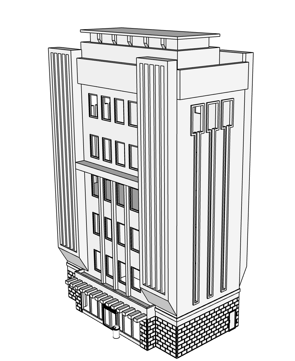 00104 - N Scale Model Kit - Copperplate Plaza