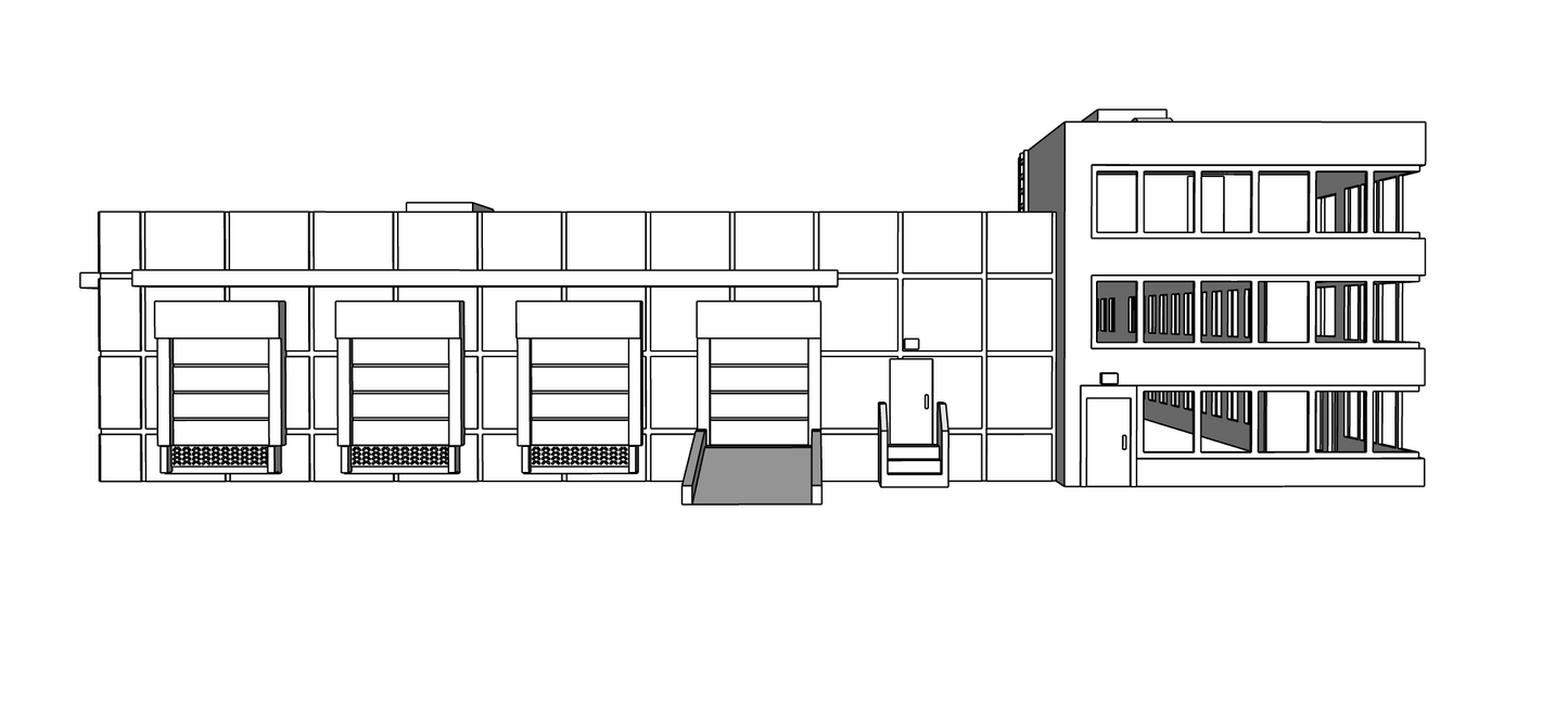 00106 - N Scale Model Kit - Eco Logistics Warehouse