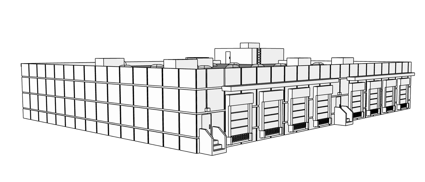 00106 - N Scale Model Kit - Eco Logistics Warehouse