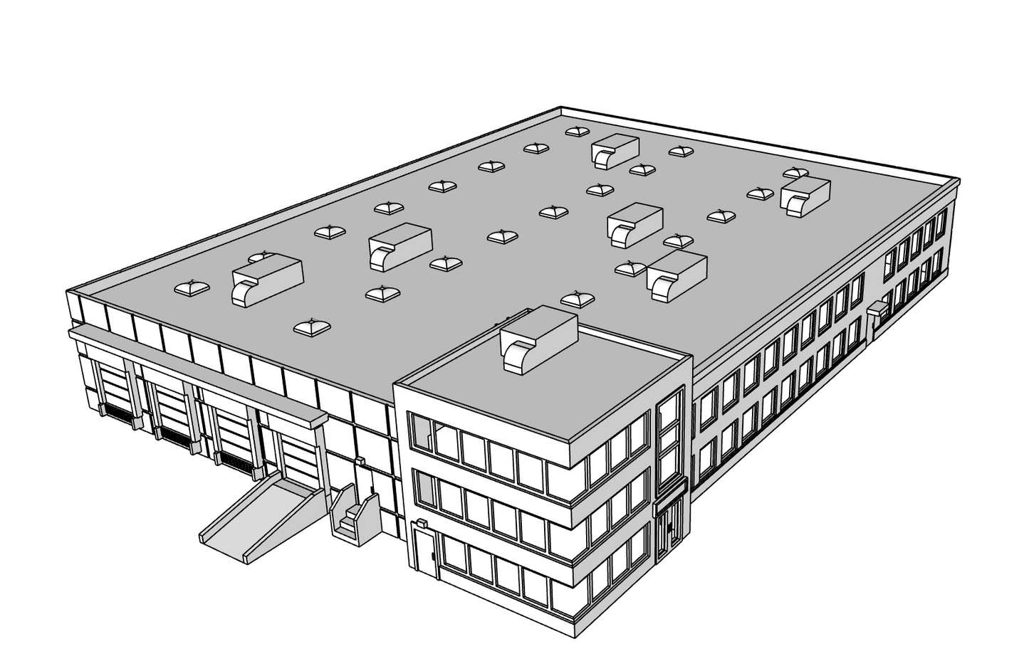 00106 - N Scale Model Kit - Eco Logistics Warehouse