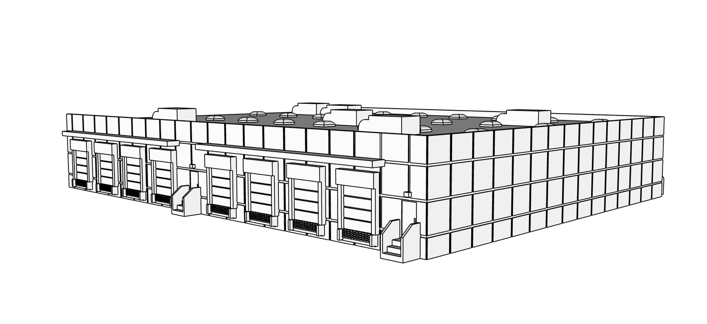 00106-1 - N Scale Model Kit - Eco Logistics Warehouse - Addition