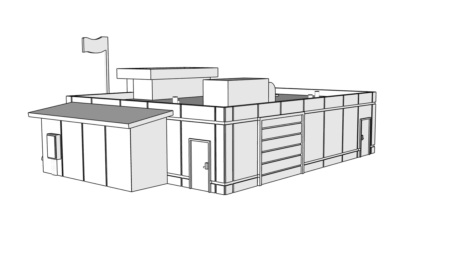 00108 - N Scale Model Kit - The Civic Service Building
