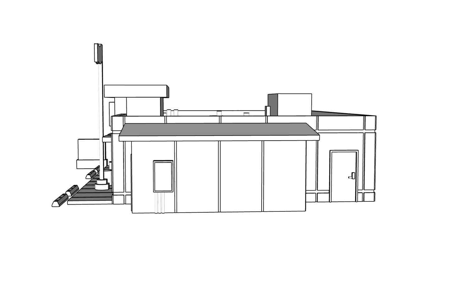 00108 - N Scale Model Kit - The Civic Service Building