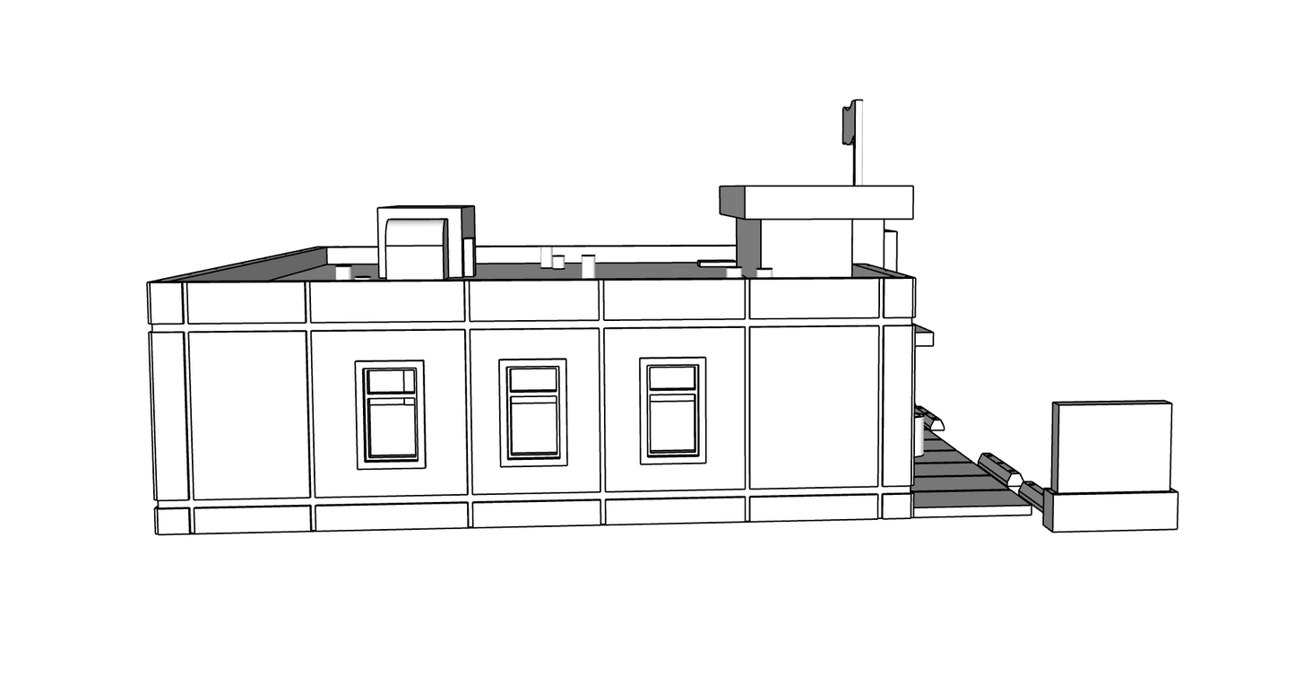 00108 - N Scale Model Kit - The Civic Service Building