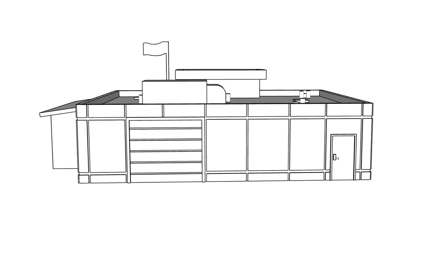 00108 - N Scale Model Kit - The Civic Service Building