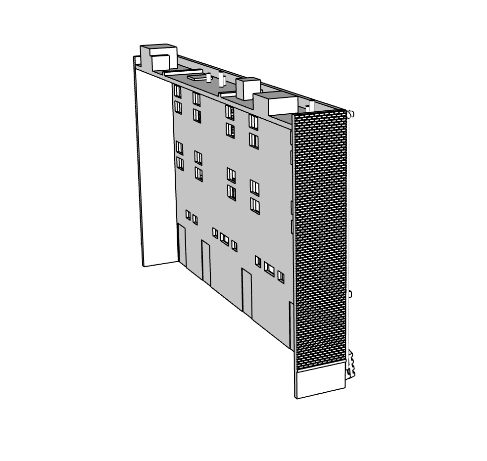 00084-1 - Low Relief - Back - Linden Row - N Scale Model Kit