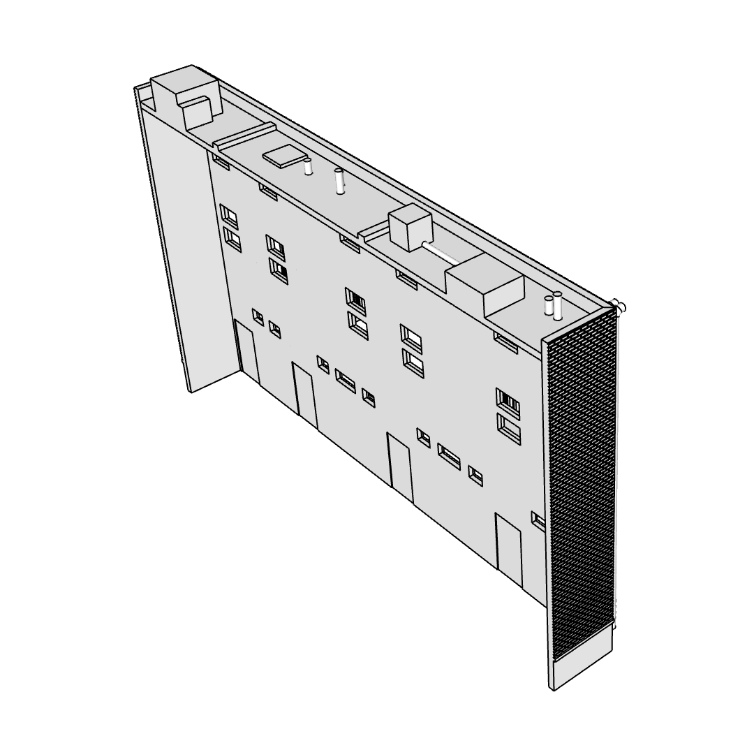 00084-1 - Low Relief - Back - Linden Row - N Scale Model Kit