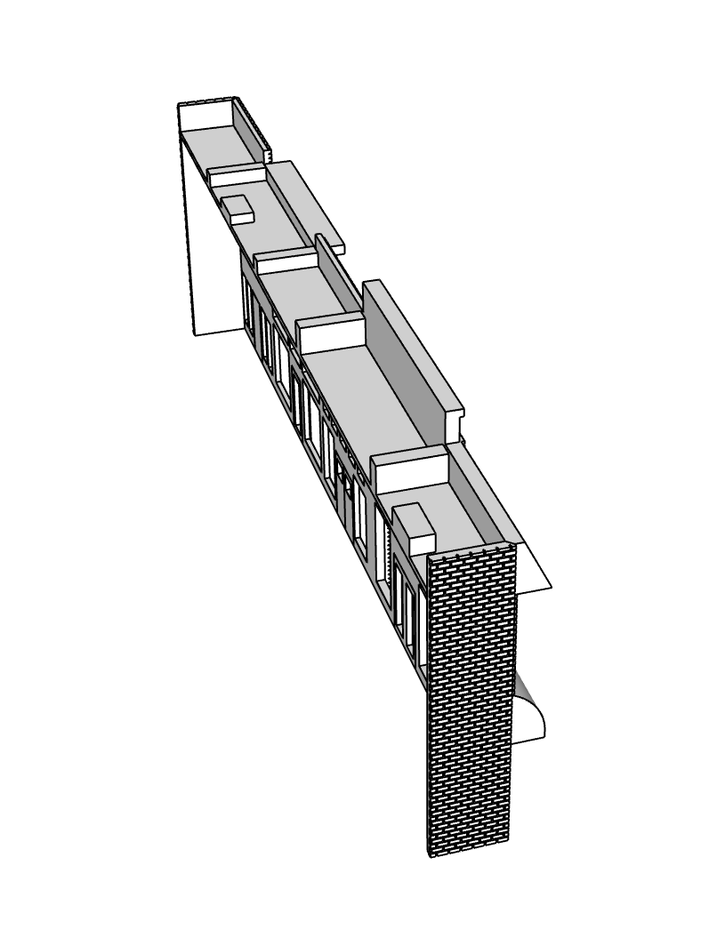 00009-1  - Low Relief Front Face - Historic Downtown Row - N Scale Model Kit