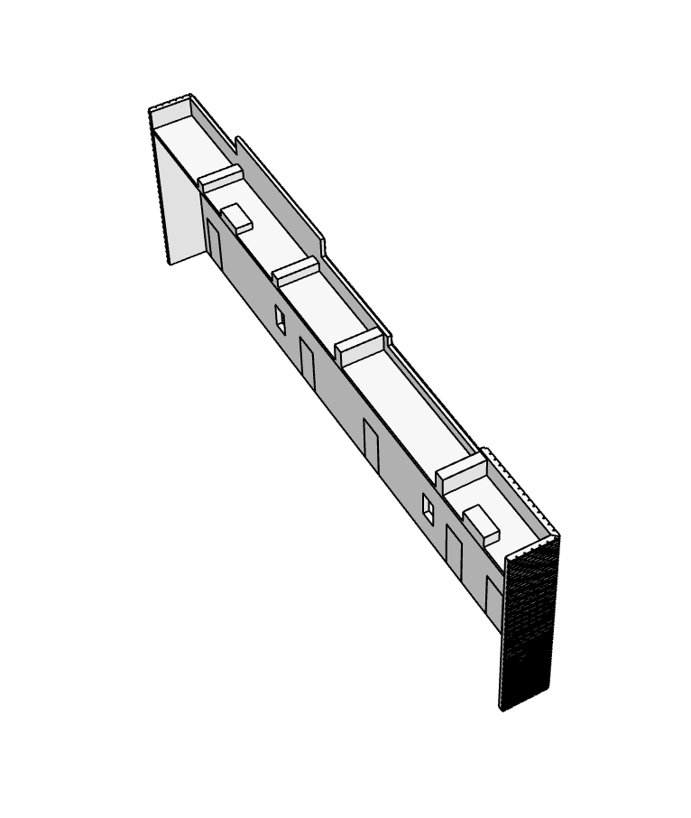 00009-2  - Low Relief Back Face - Historic Downtown Row - N Scale Model Kit