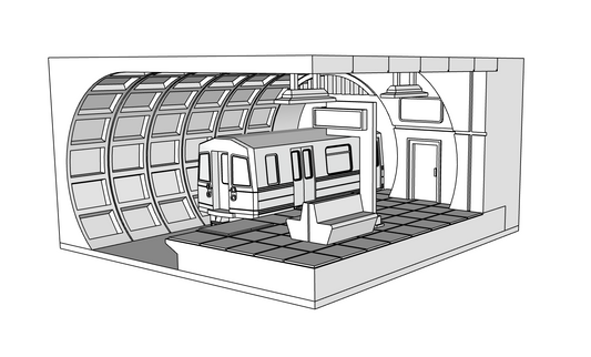 00115 - Underground Subway Station - N Scale Model Kit