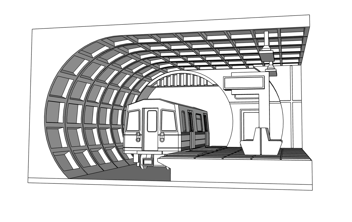 00115 - Underground Subway Station - N Scale Model Kit