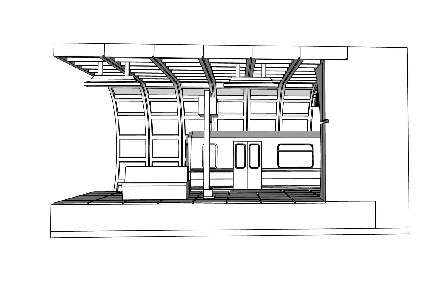 00115 - Underground Subway Station - N Scale Model Kit