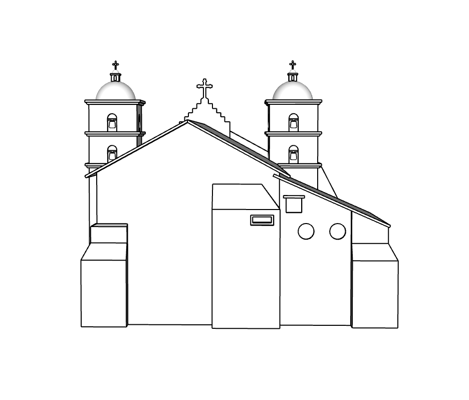 00114 - Stone Rose Mission - N Scale Model Kit