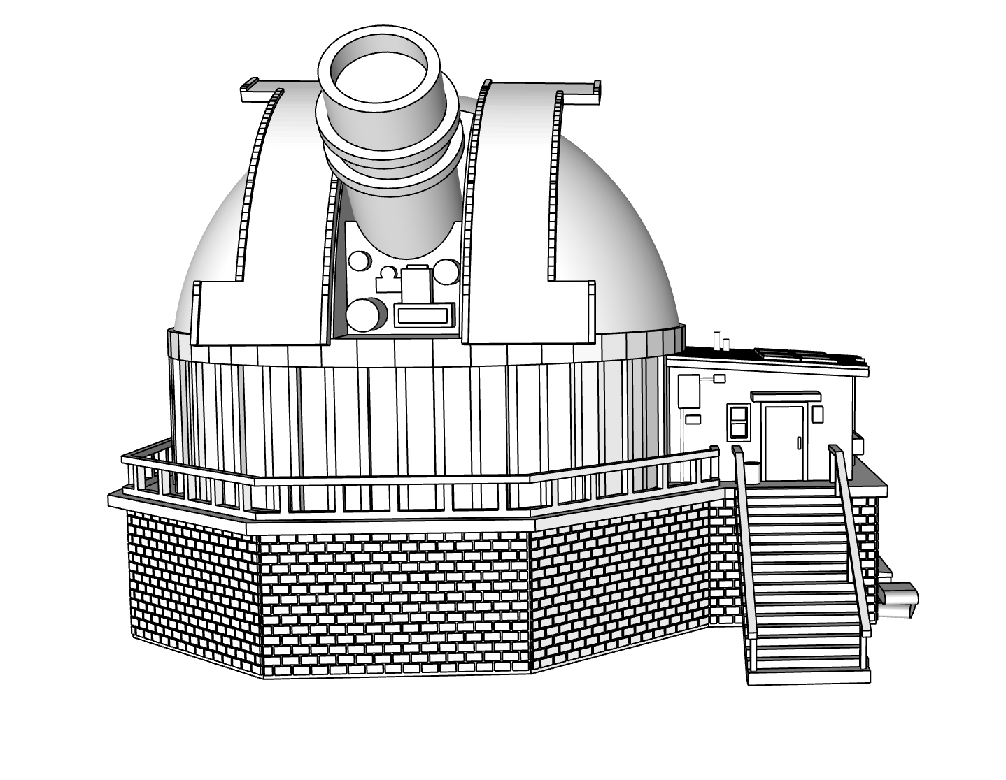 00117 - Peak View Observatory - N Scale Model Kit