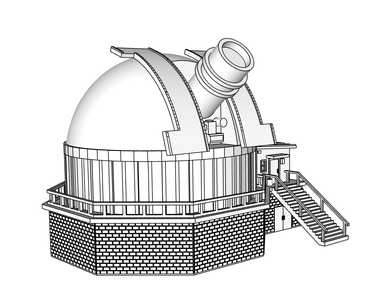 00117 - Peak View Observatory - N Scale Model Kit