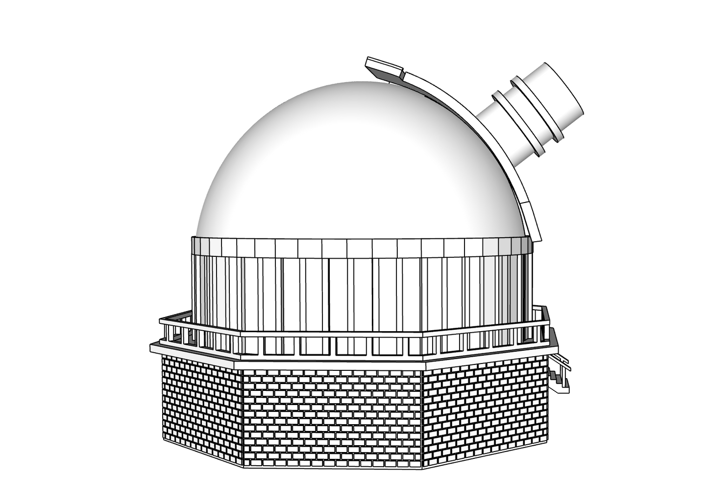 00117 - Peak View Observatory - N Scale Model Kit