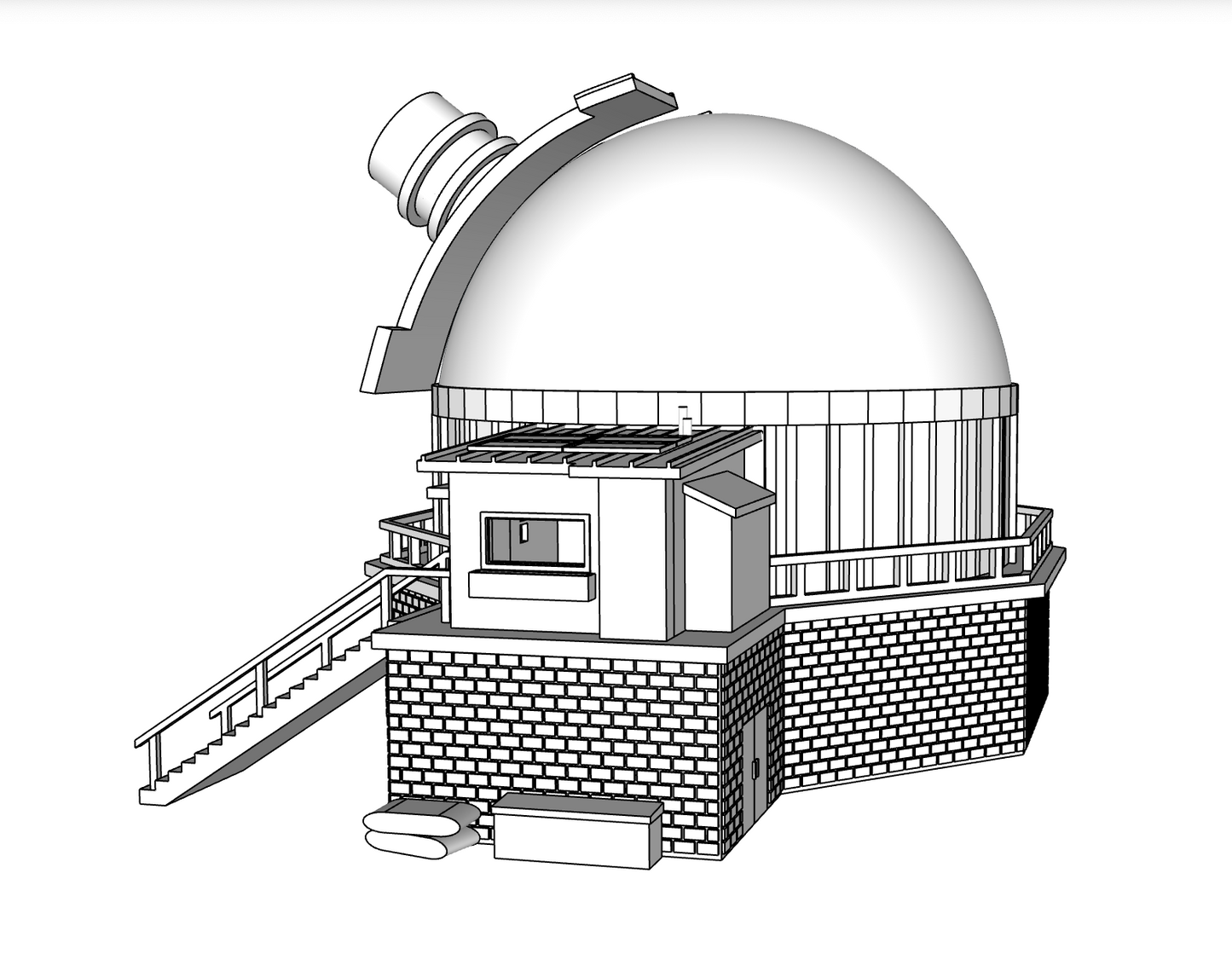 00117 - Peak View Observatory - N Scale Model Kit