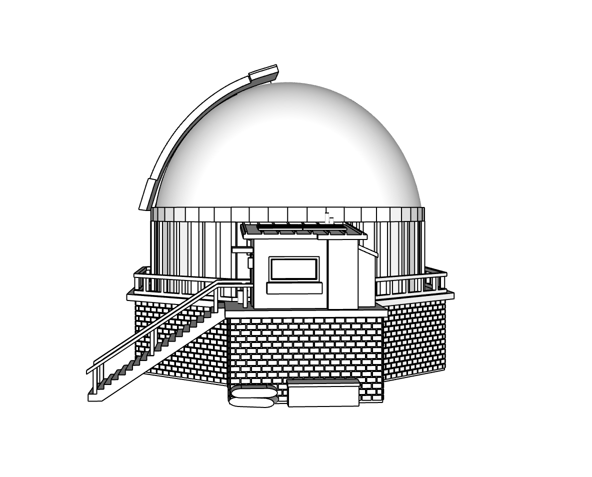 00117-2 - Peak View Observatory - Small Scope - N Scale Model Kit