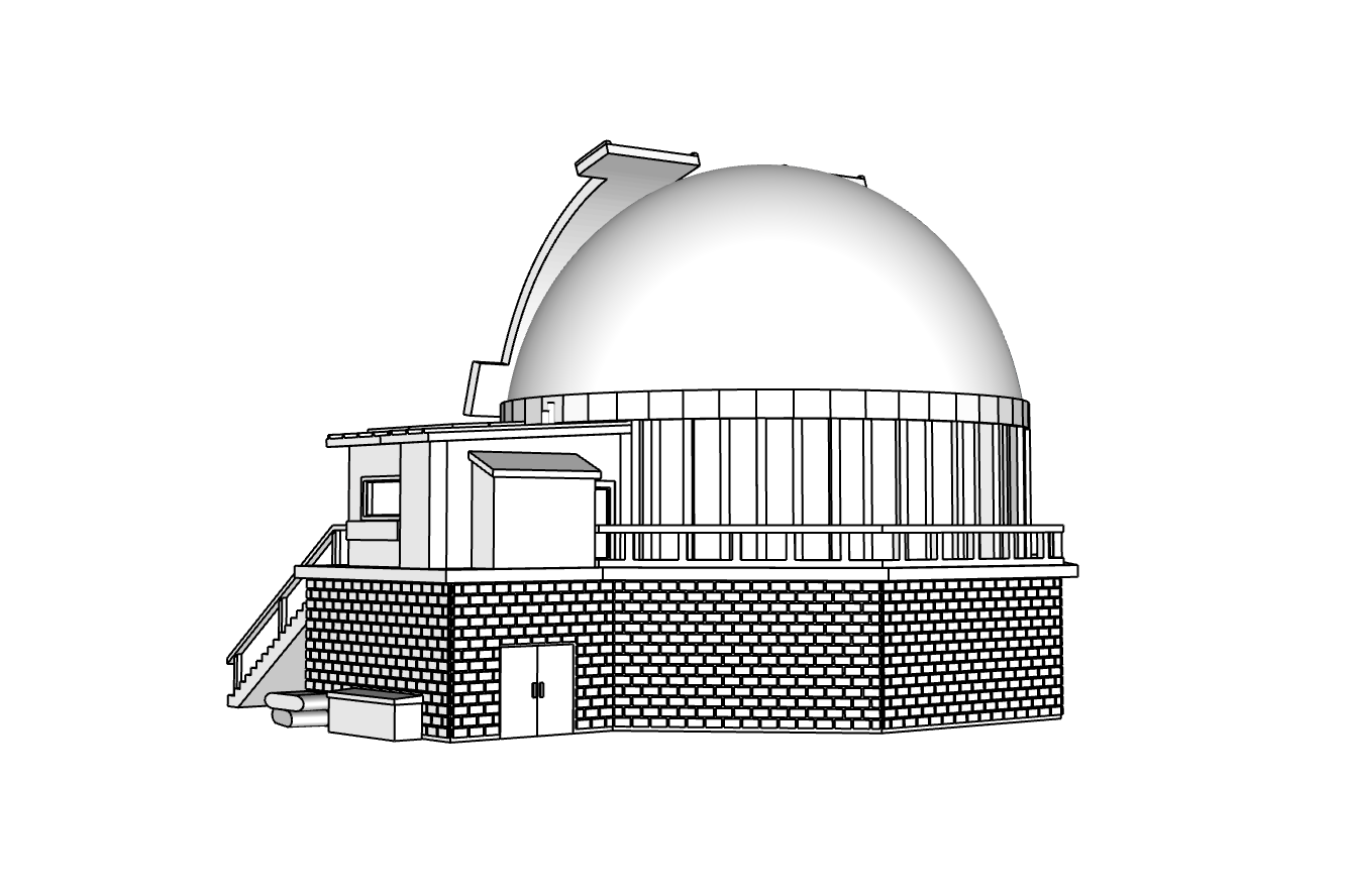 00117-2 - Peak View Observatory - Small Scope - N Scale Model Kit