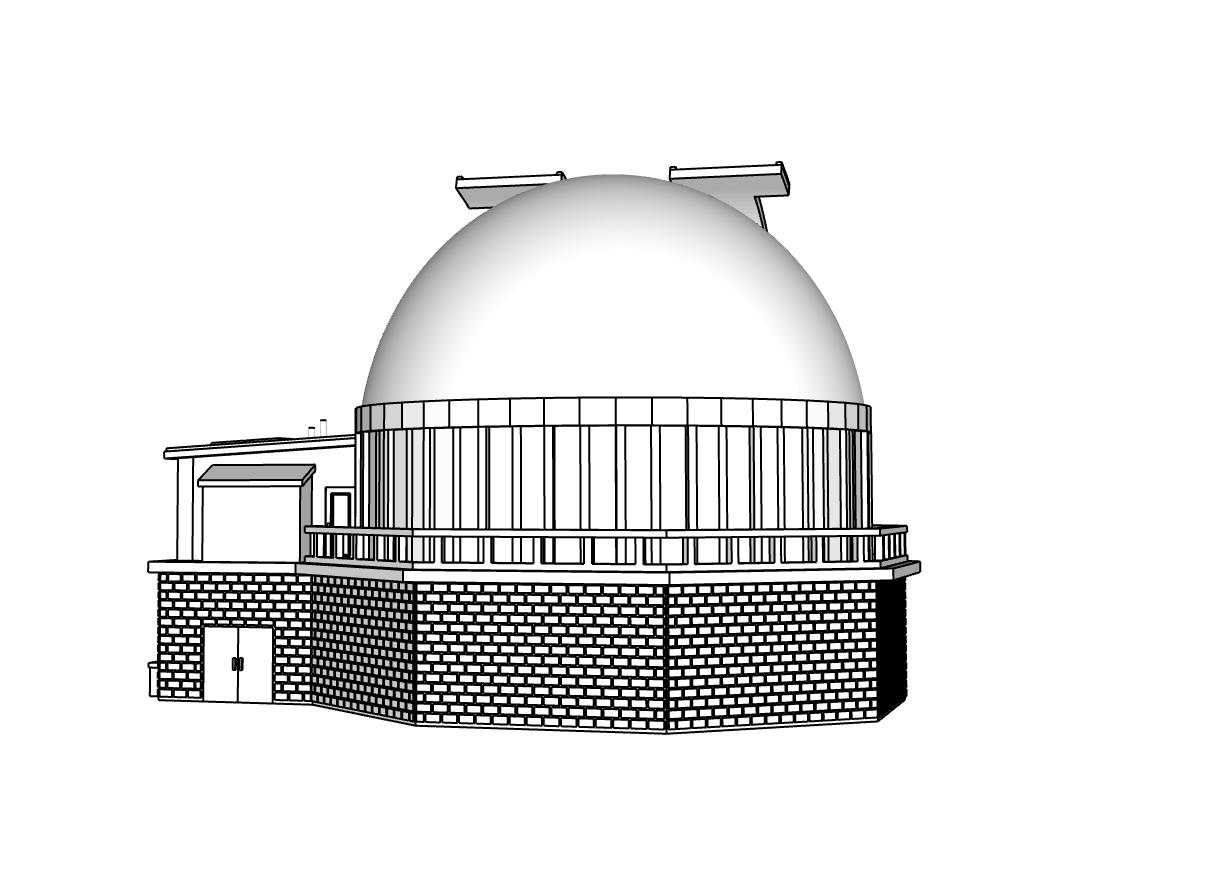 00117-2 - Peak View Observatory - Small Scope - N Scale Model Kit