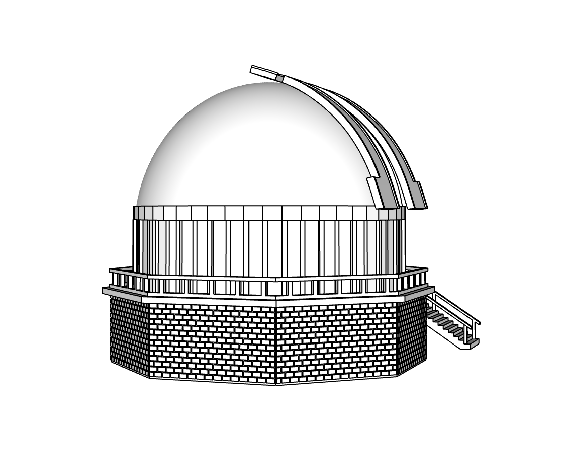 00117-2 - Peak View Observatory - Small Scope - N Scale Model Kit