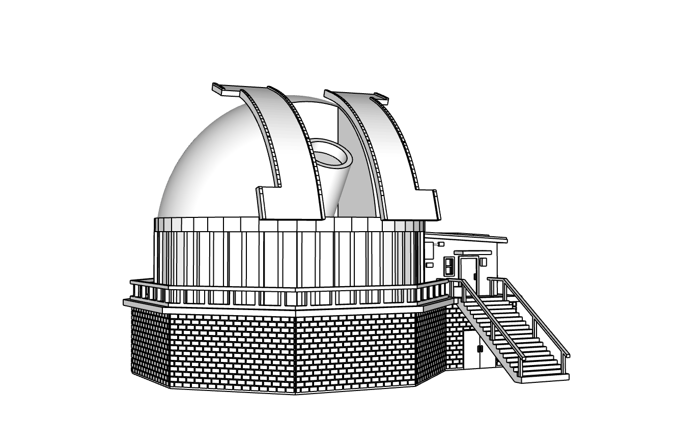 00117-2 - Peak View Observatory - Small Scope - N Scale Model Kit