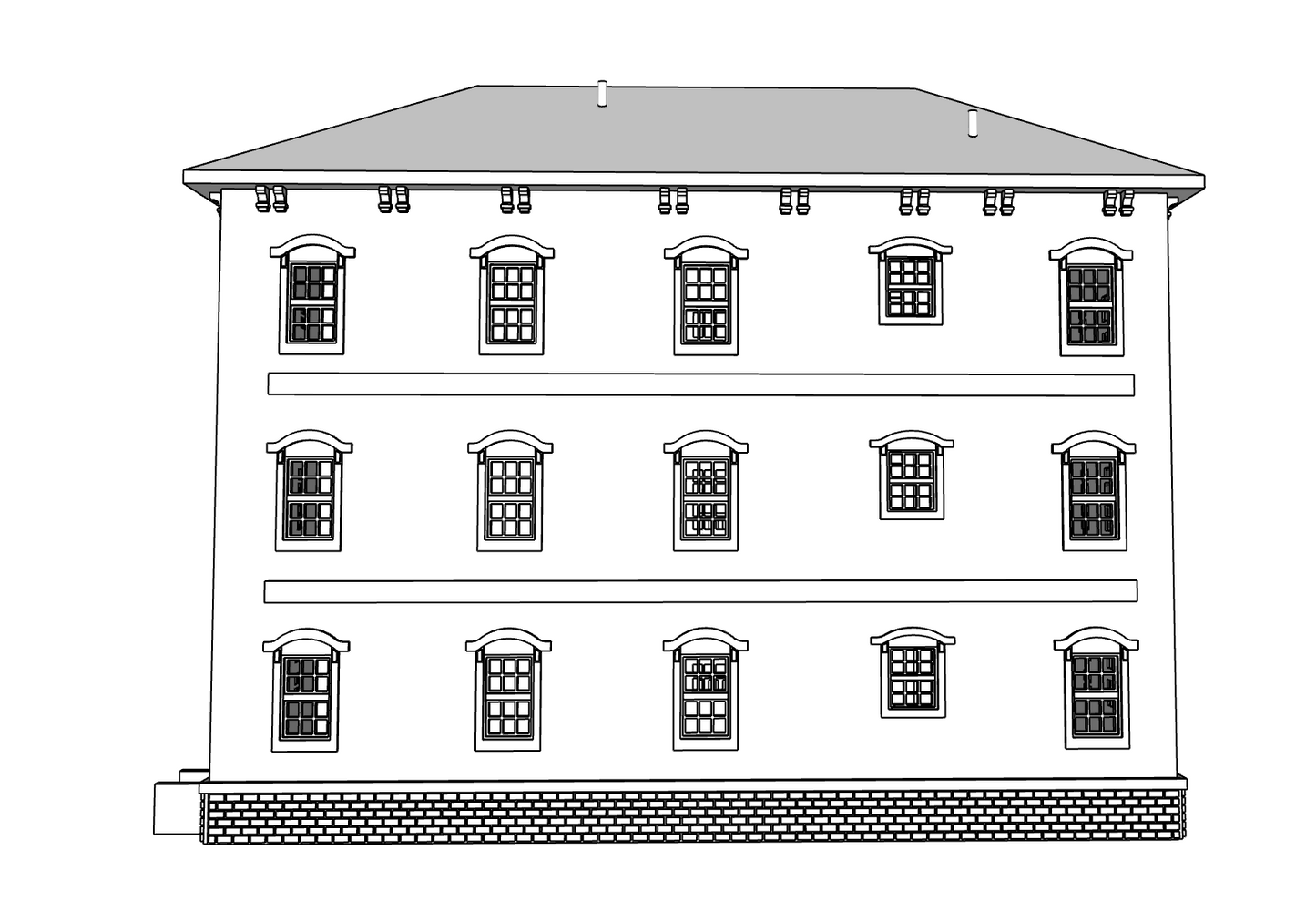 00116 - Ashton Street Row House - Right - N Scale Model Kit