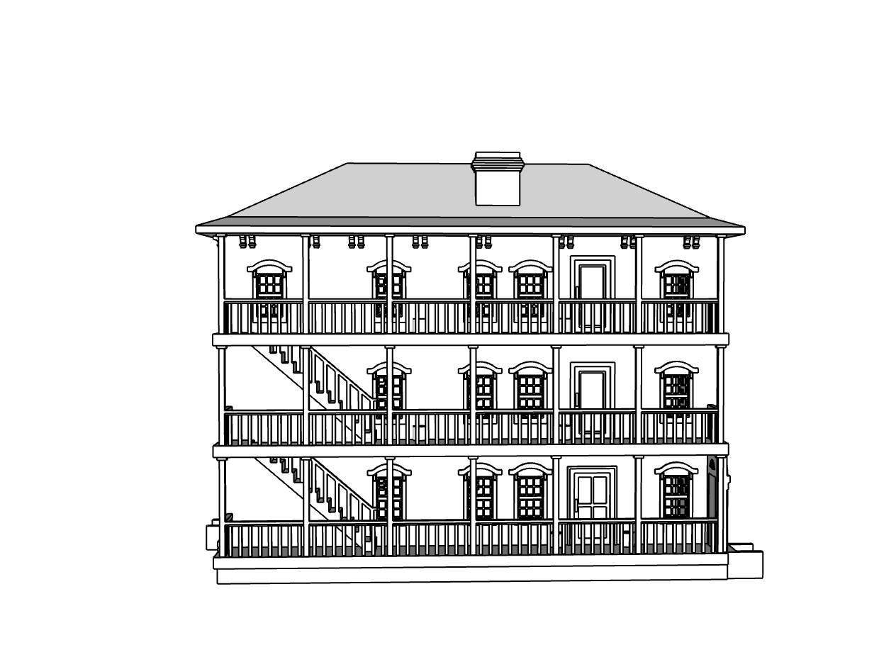 00116-2 - Ashton Street Row House - Left - N Scale Model Kit
