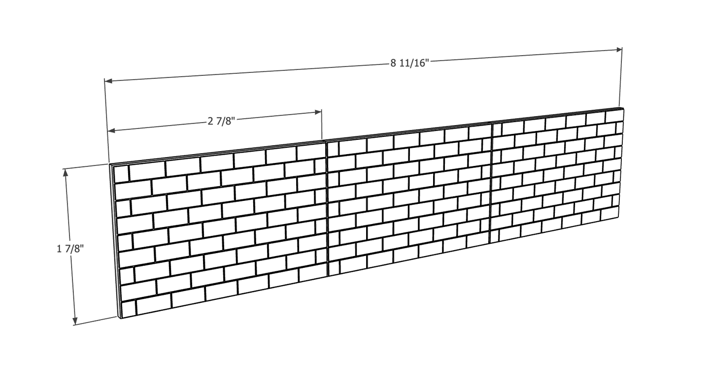 00118 - 3 Pack - Retaining Wall Large Block - N Scale Model Kit