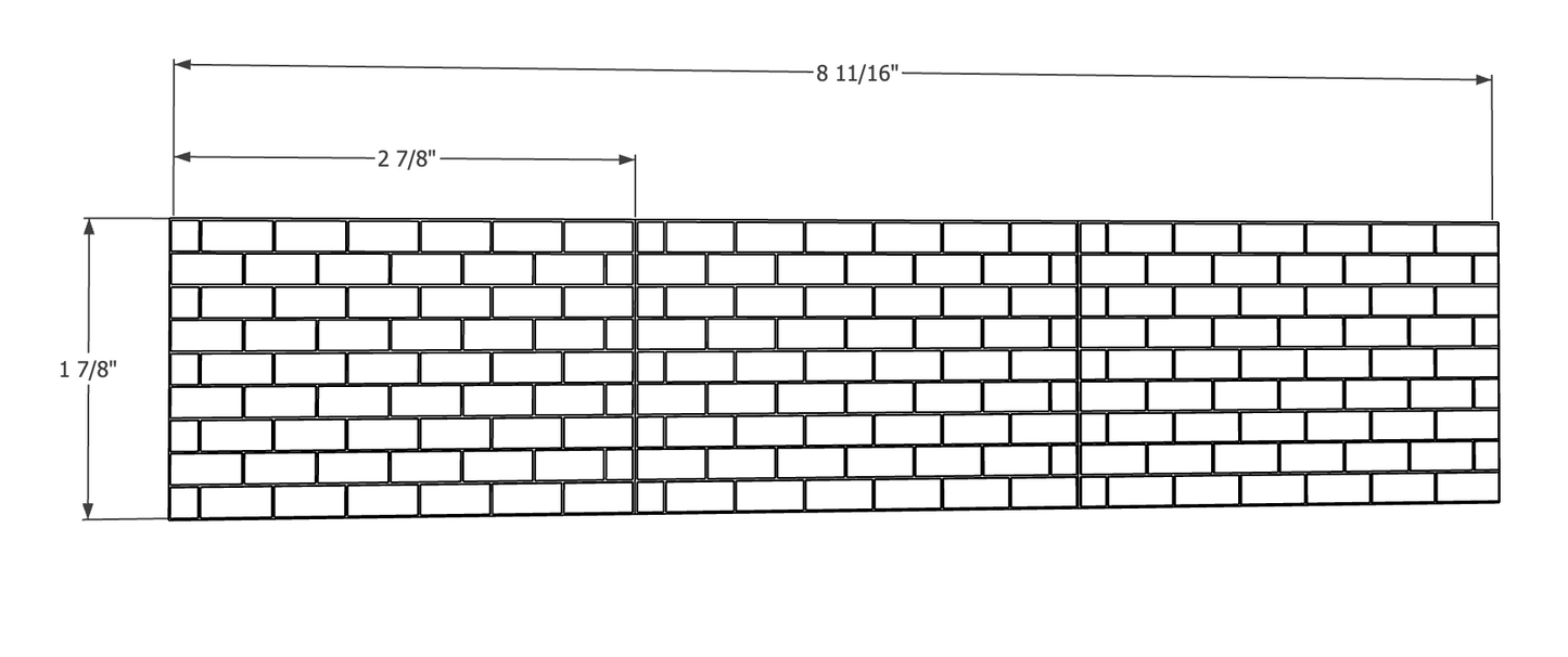 00118 - 3 Pack - Retaining Wall Large Block - N Scale Model Kit
