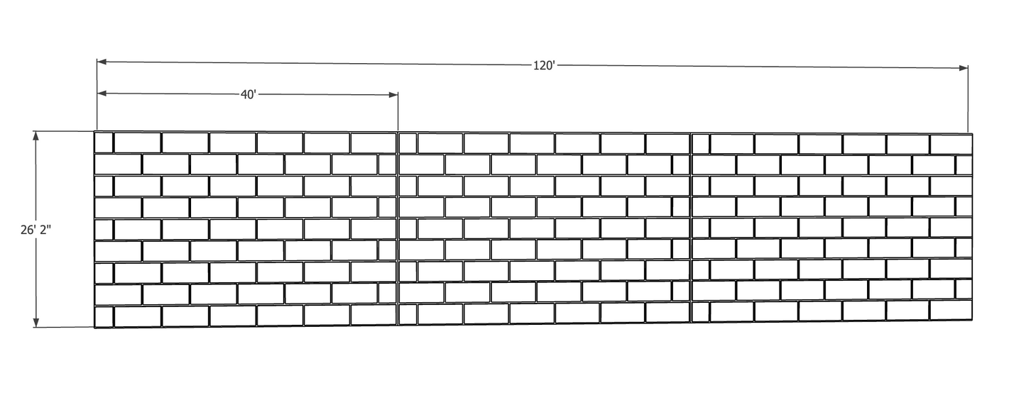 00118 - 3 Pack - Retaining Wall Large Block - N Scale Model Kit