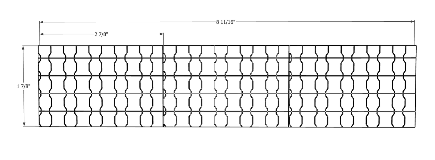 00118-3 - 3 Pack - Retaining Wall Zig Zag Block - N Scale Model Kit