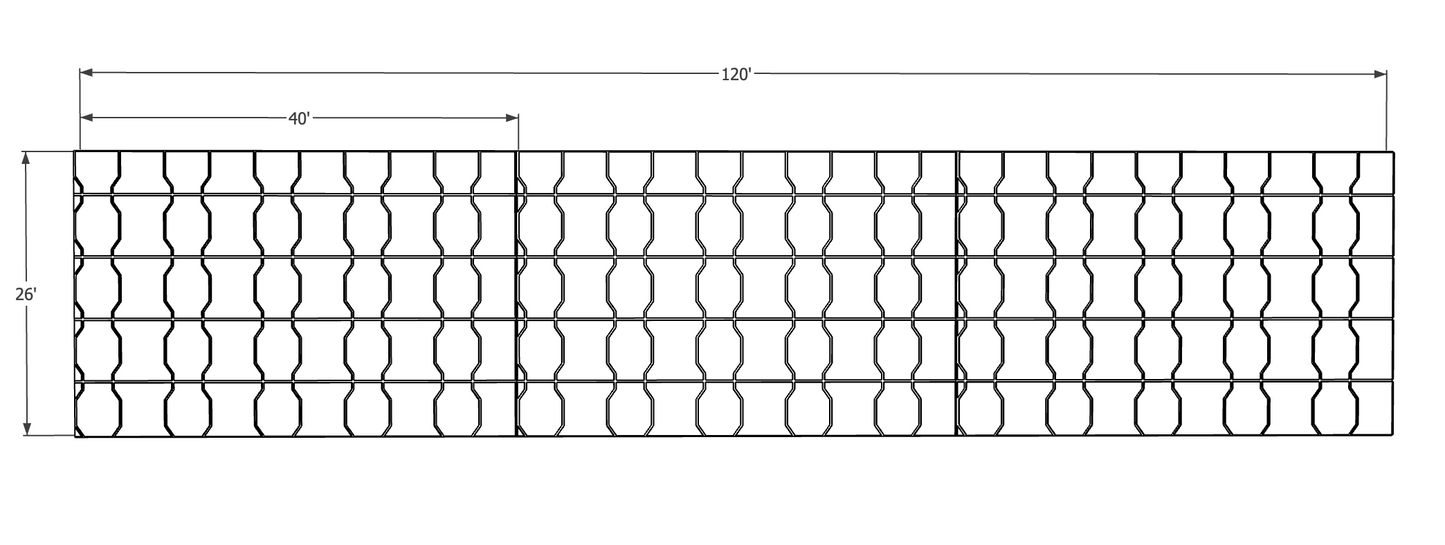 00118-3 - 3 Pack - Retaining Wall Zig Zag Block - N Scale Model Kit