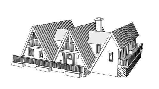 00120 - The Delta House - Right - N Scale Model Kit