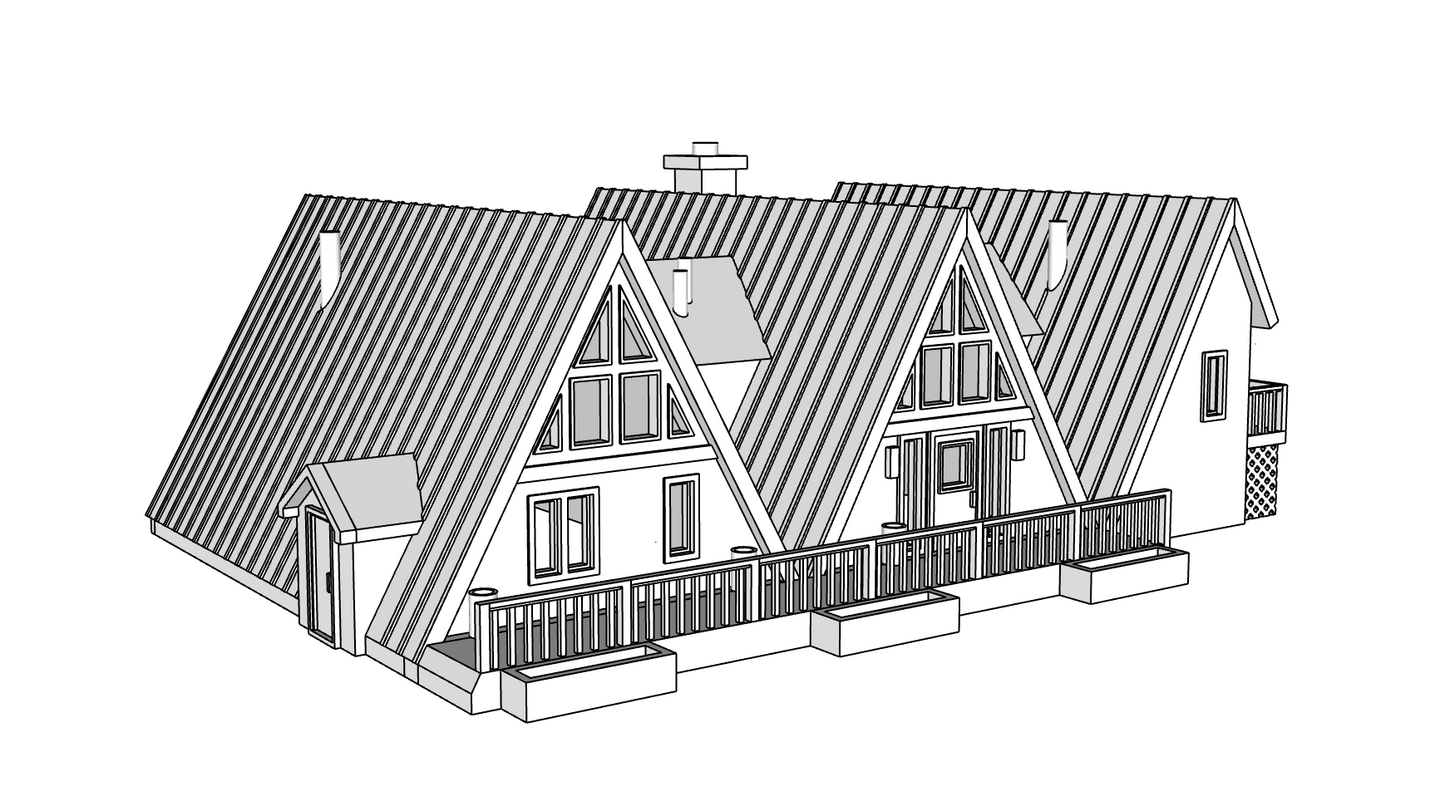 00120 - The Delta House - Right - N Scale Model Kit