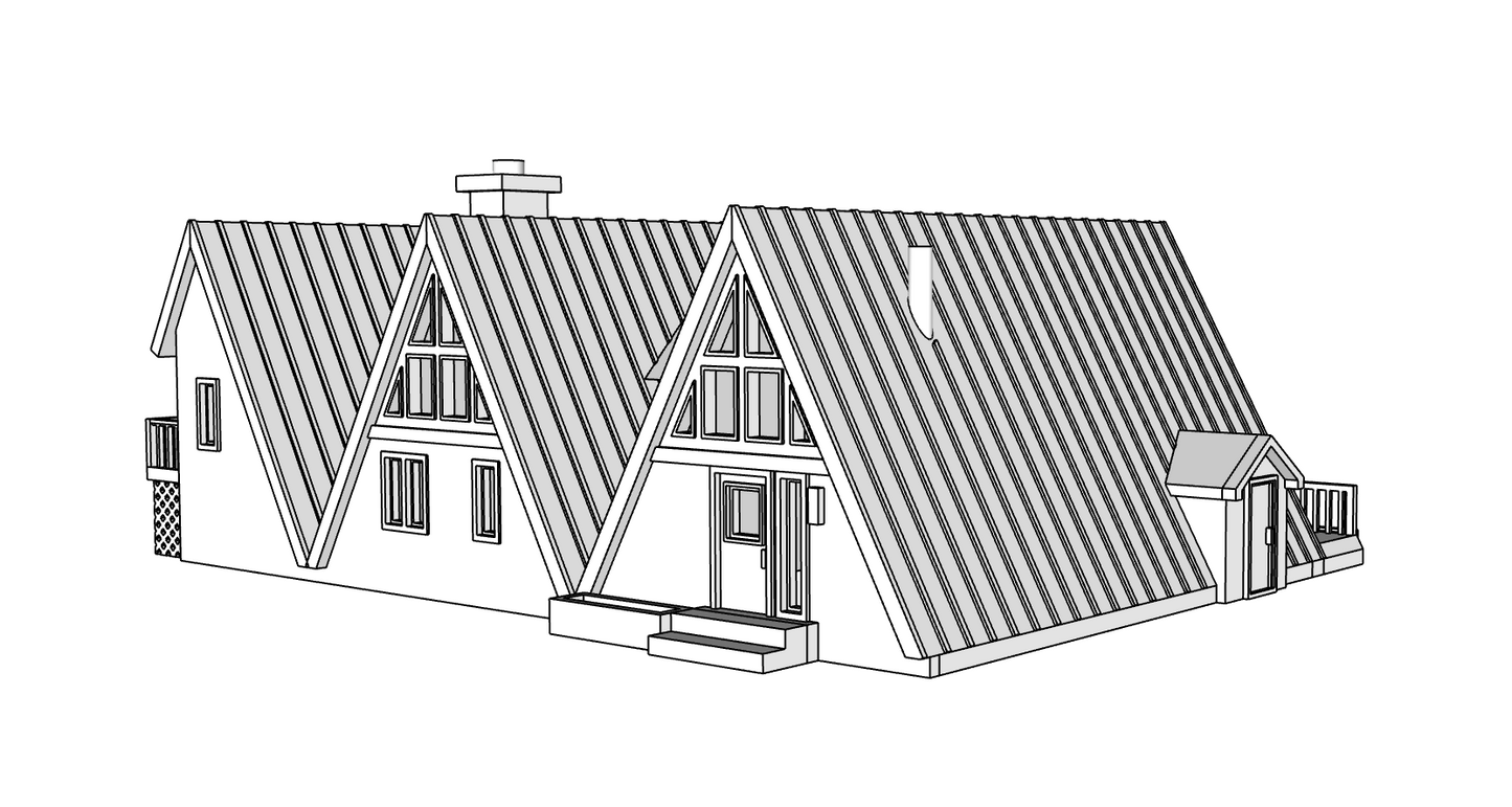 00120 - The Delta House - Right - N Scale Model Kit