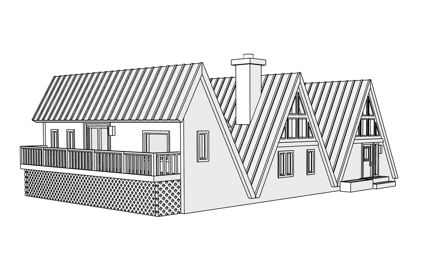 00120 - The Delta House - Right - N Scale Model Kit