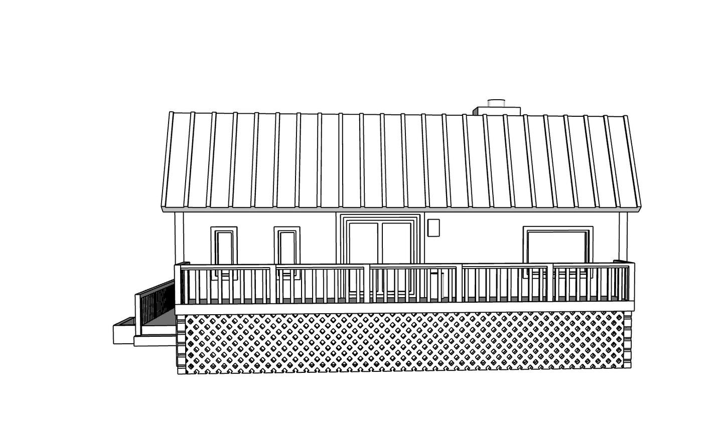 00120 - The Delta House - Right - N Scale Model Kit