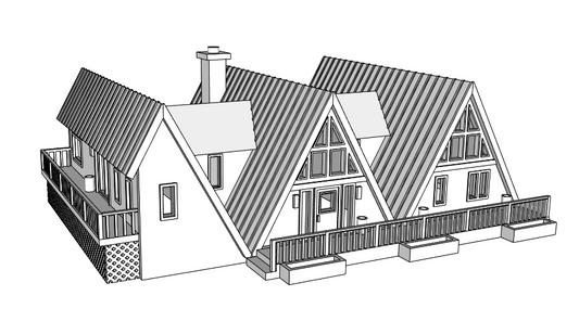00120-1 - The Delta House - Left - N Scale Model Kit