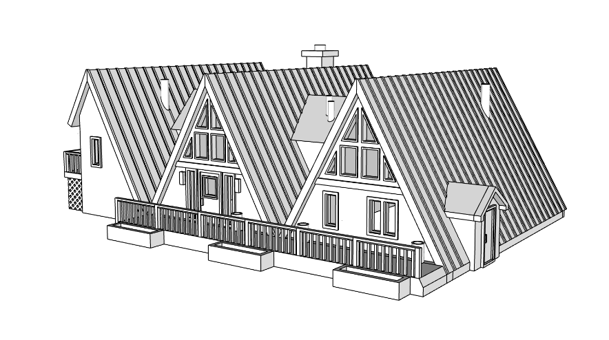 00120-1 - The Delta House - Left - N Scale Model Kit