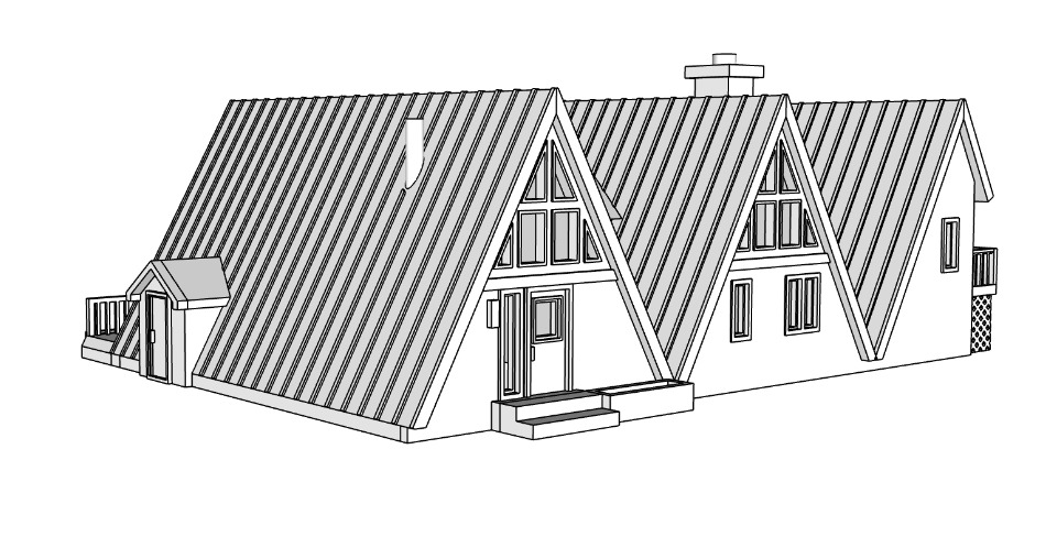 00120-1 - The Delta House - Left - N Scale Model Kit