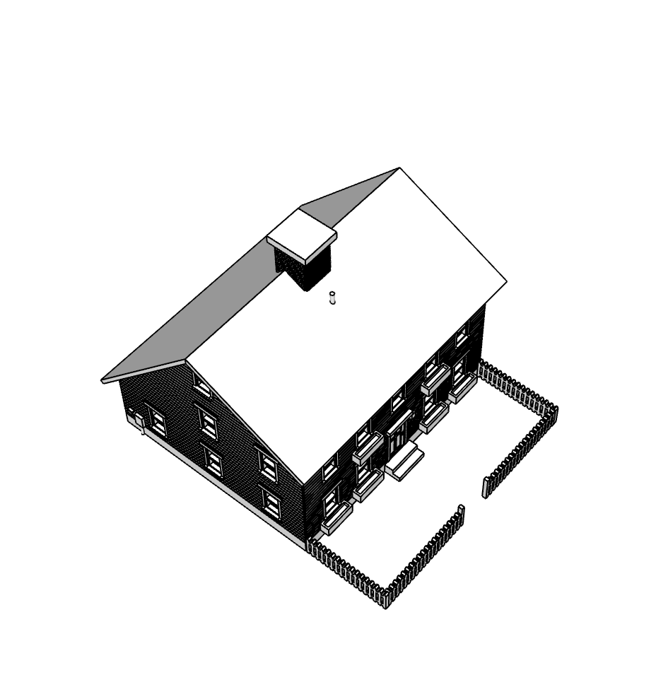 00123 - Hawthorn Saltbox House - N Scale Model Kit