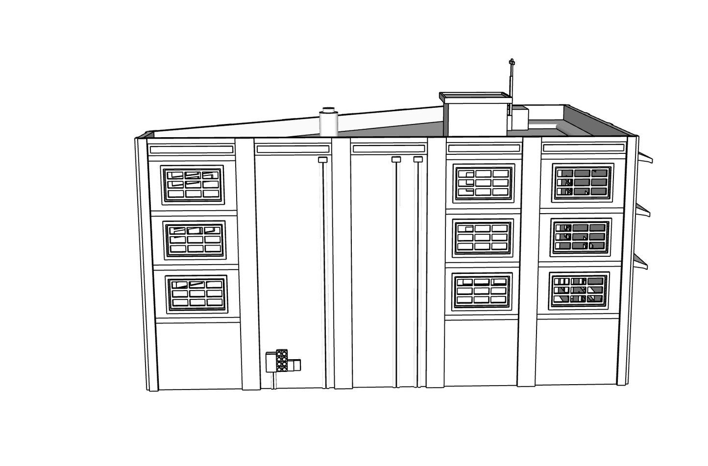 00128 - The Wedge Corner Store - N Scale Model Kit