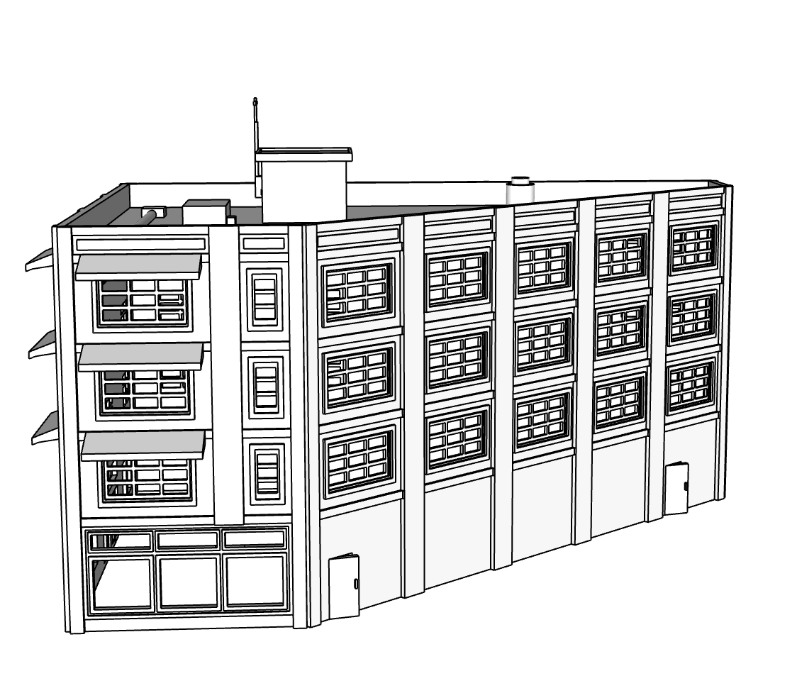 00128 - The Wedge Corner Store - N Scale Model Kit