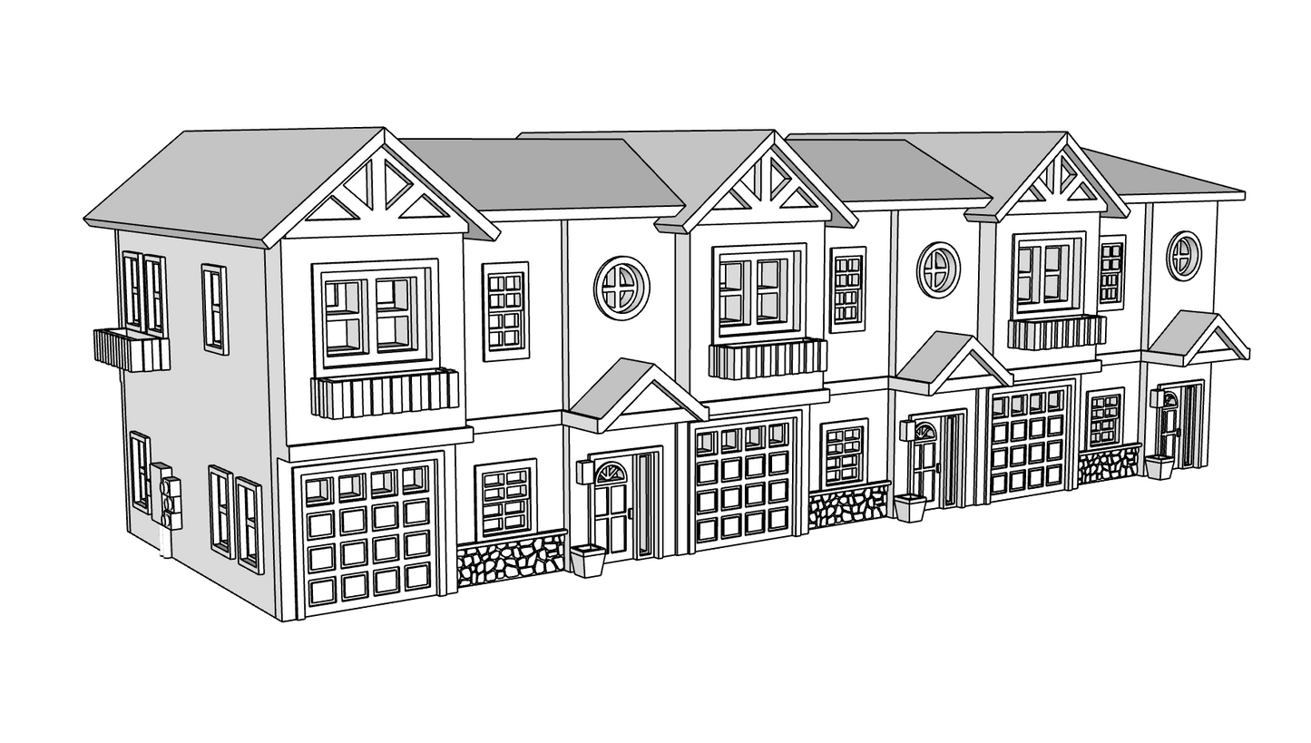 00129 - Copper Canyon Apartments - N Scale Model Kit