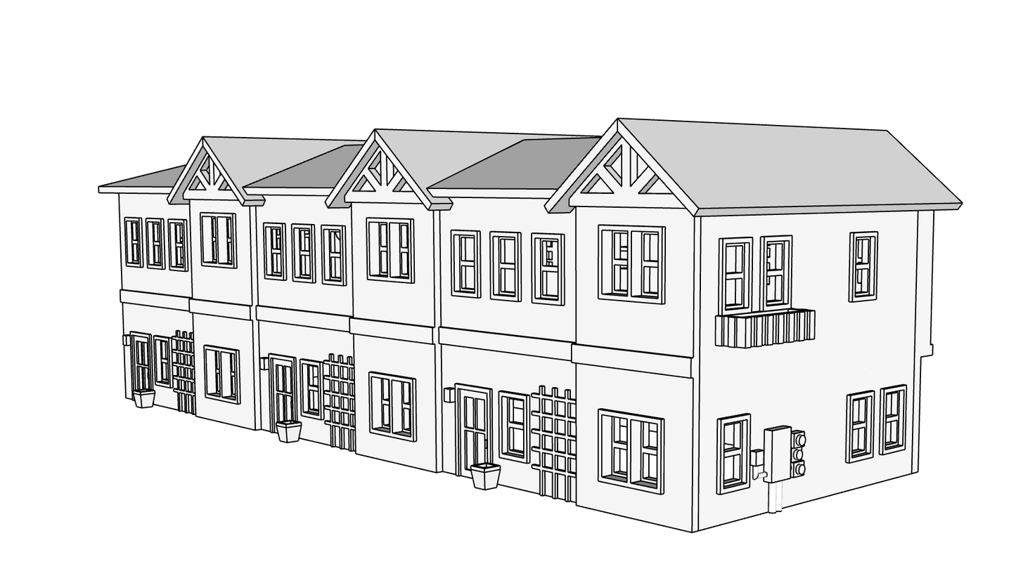 00129 - Copper Canyon Apartments - N Scale Model Kit
