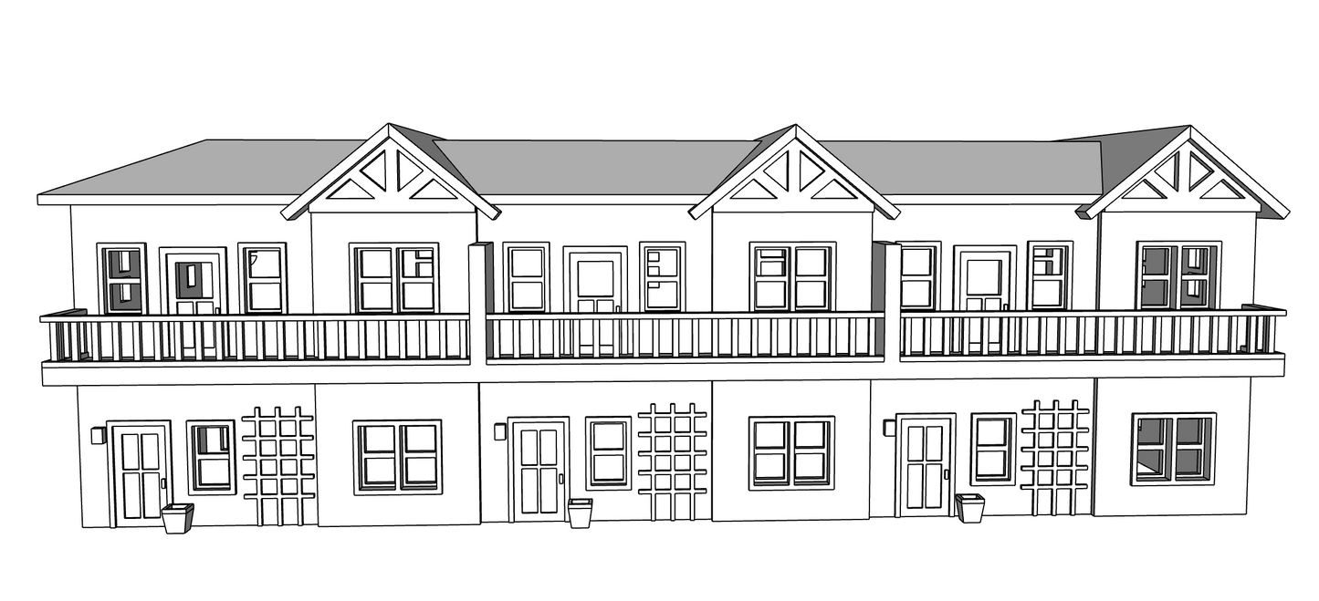 00130 - Copper Canyon Apartments No Garage - N Scale Model Kit